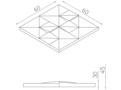 panel decorativo d plano técnico modelo meridian